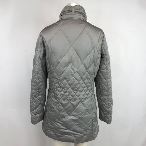 EDDIE BAUER ~ WOMENS SMALL ~ GRAY FULL ZIP DUSTER PARKA DOWN COAT - Picture 5 of 7